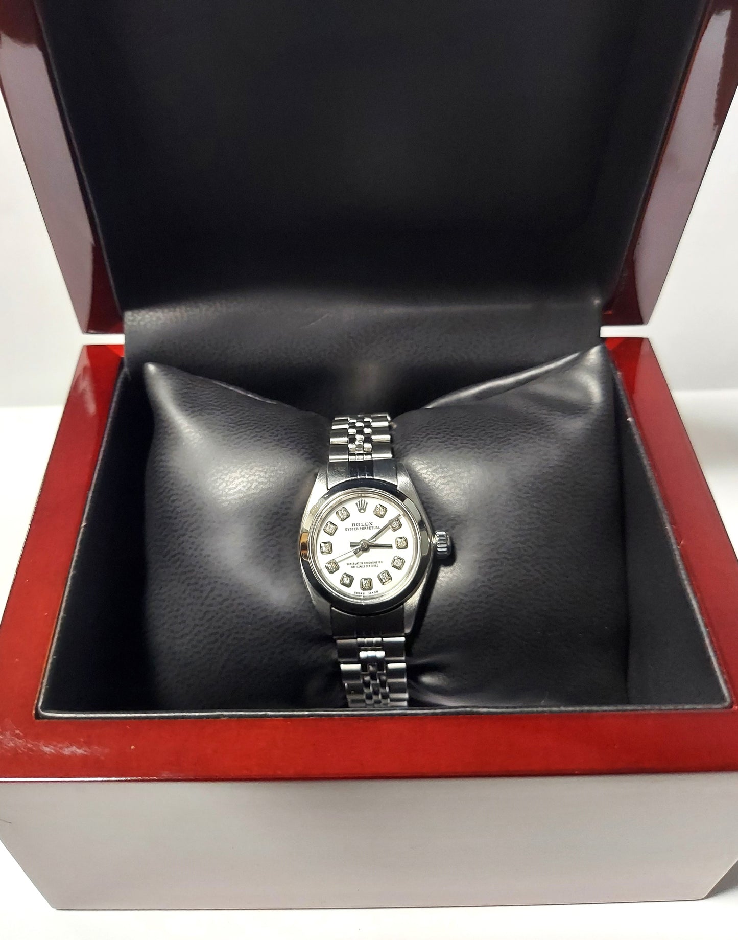 Rolex Ladies 6724 Oyster steel 26mm White Diamond Jubilee