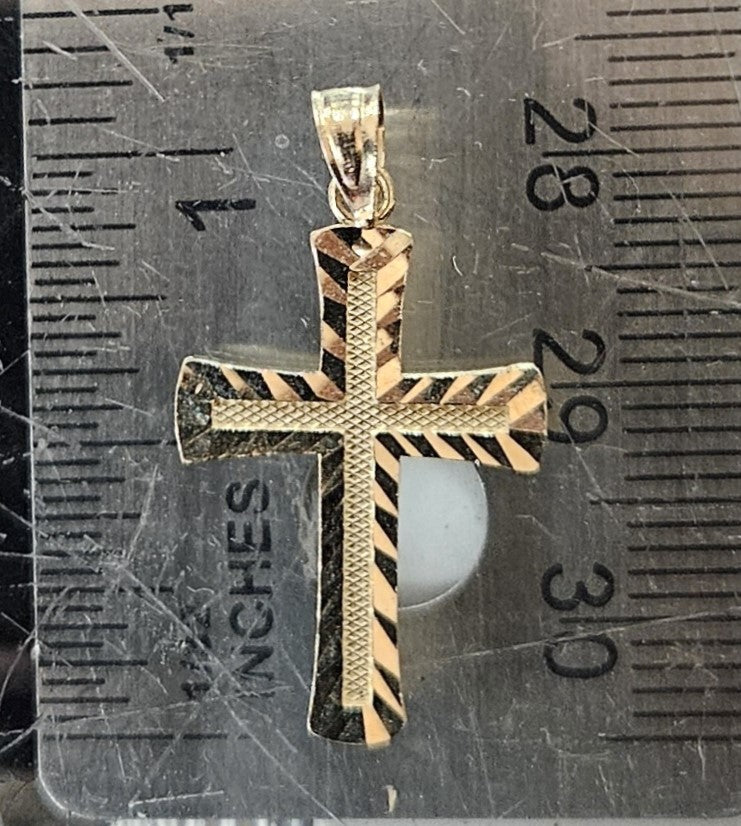 14k Unisex Yellow Gold cross Pendandt