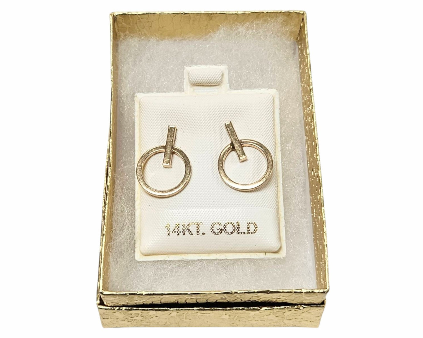 Ladies 14k Yellow Gold Drop stud Earrings