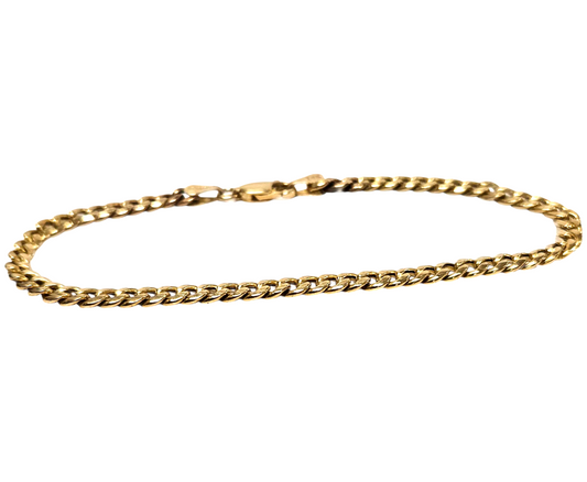 14k Unisex Yellow gold Cuban link bracelet