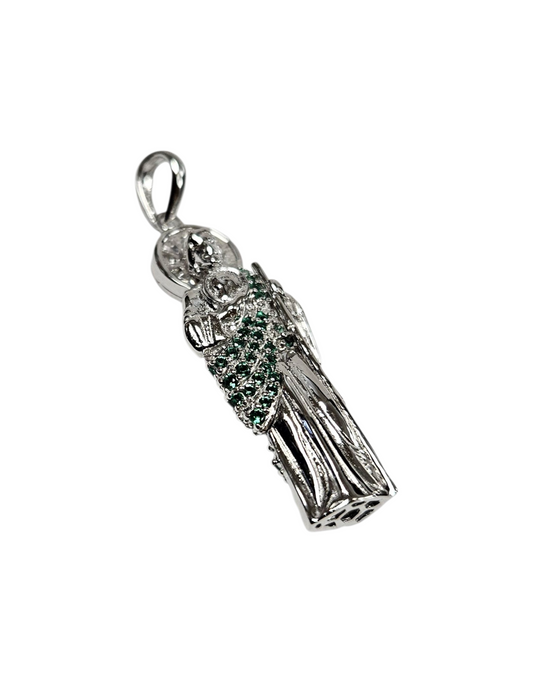 925 Silver Unisex Emerald ZC Saint Jude Pendant