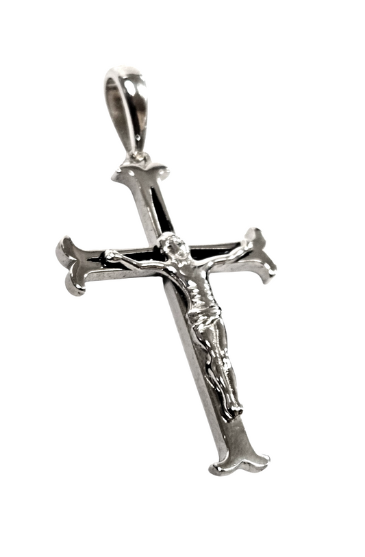 925 Silver unisex jesus cross pendant