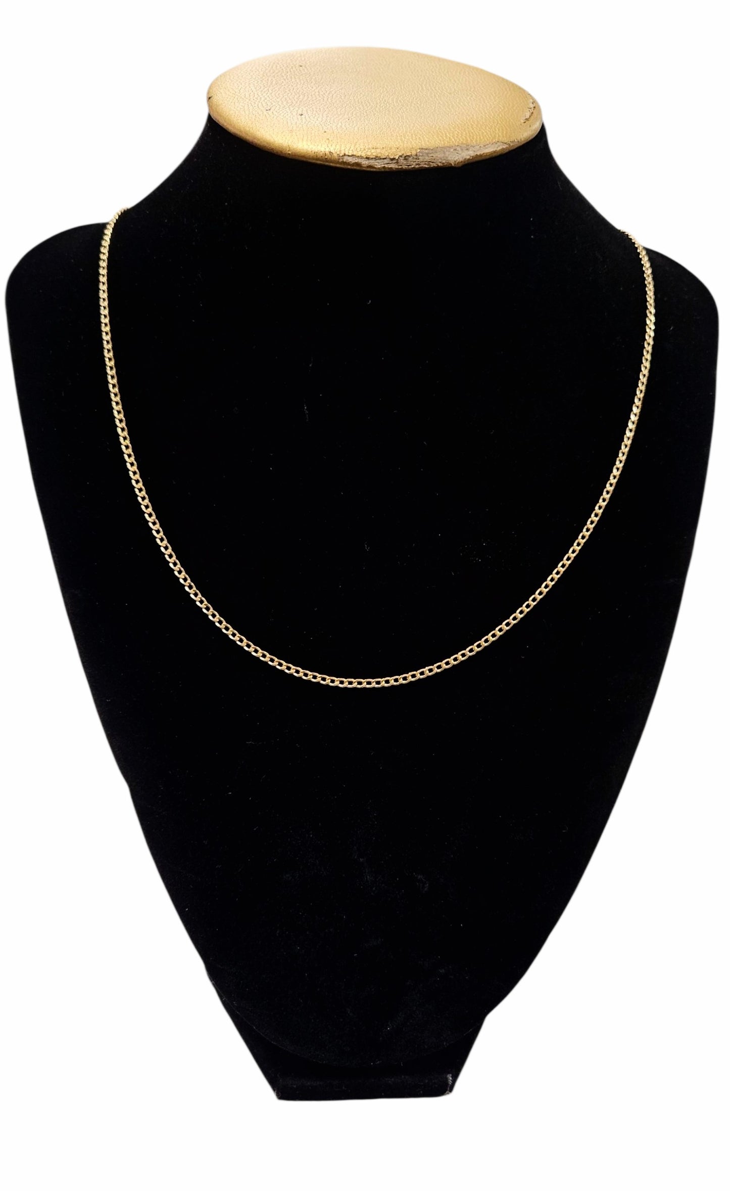 Ladies 14k Yellow Gold Hollow link chain necklace