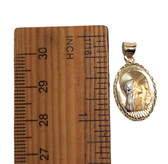 14k Tri-Tone Gold First communion Pendant