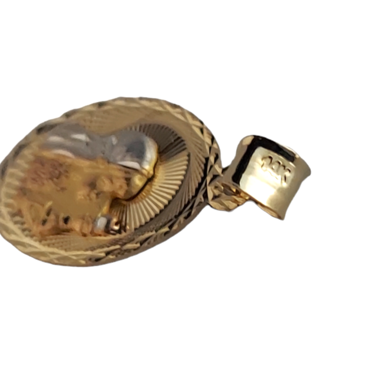 14k Tri-Tone Gold First communion Pendant
