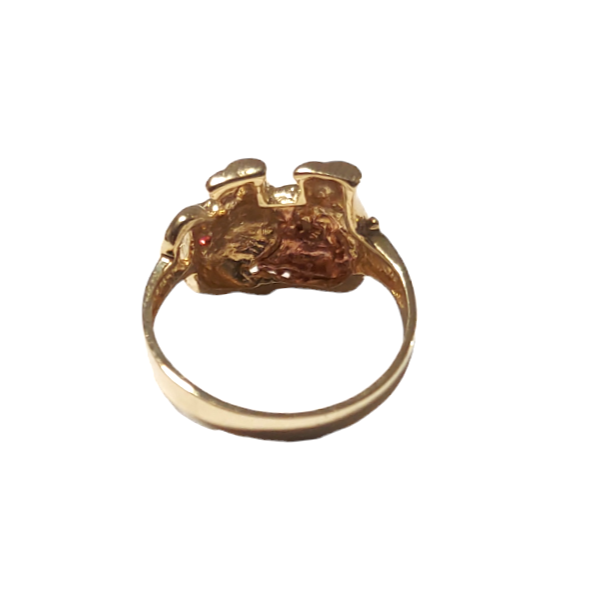 14k Ladies Tri-Tone Elephant ZC Ring