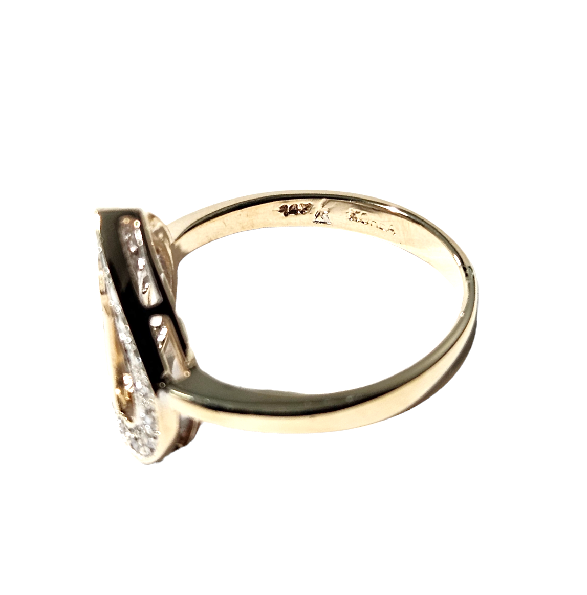 14k Ladies Yellow Gold 15 Anos ZC Ring