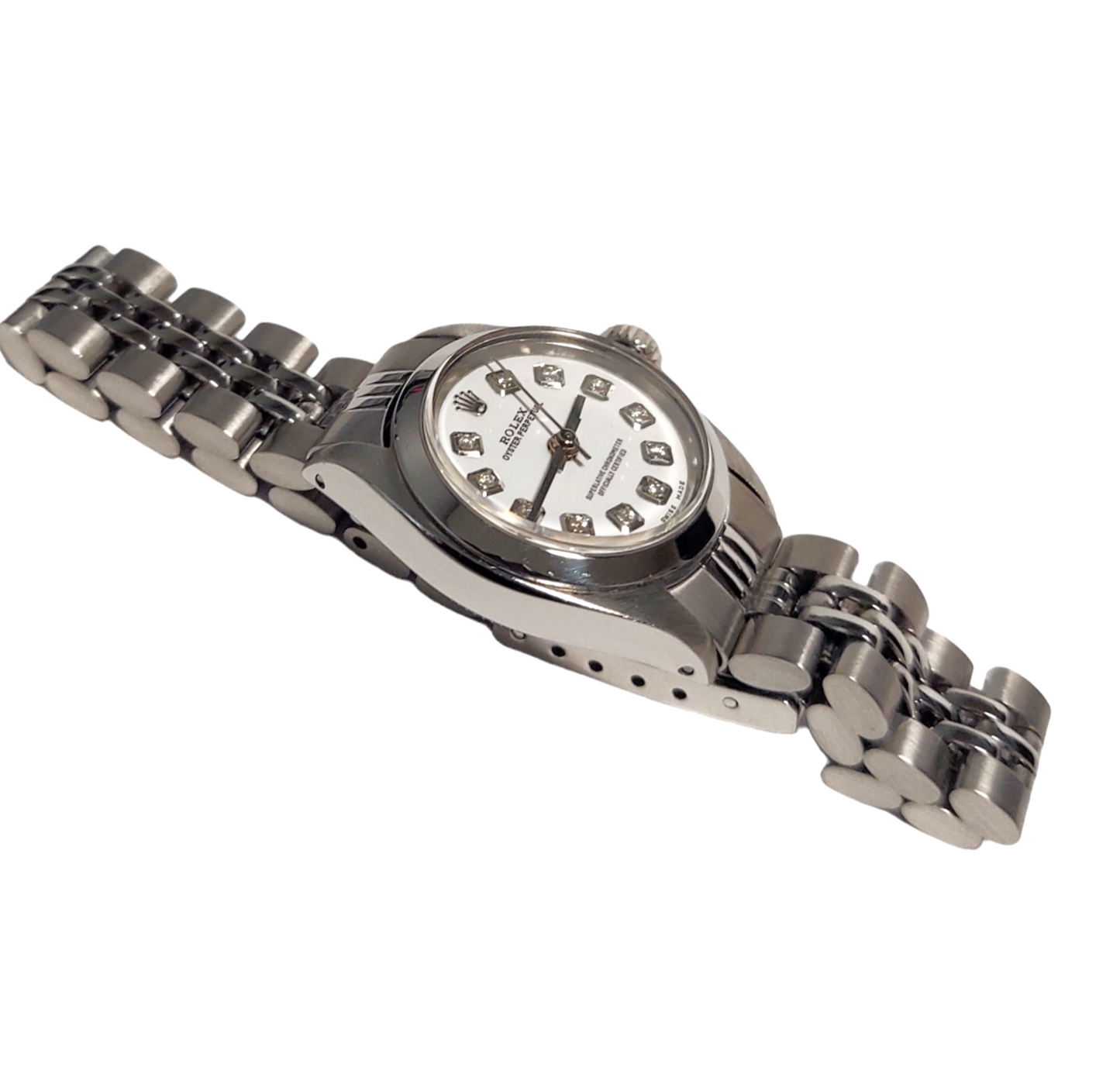 Rolex Ladies 6724 Oyster steel 26mm White Diamond Jubilee