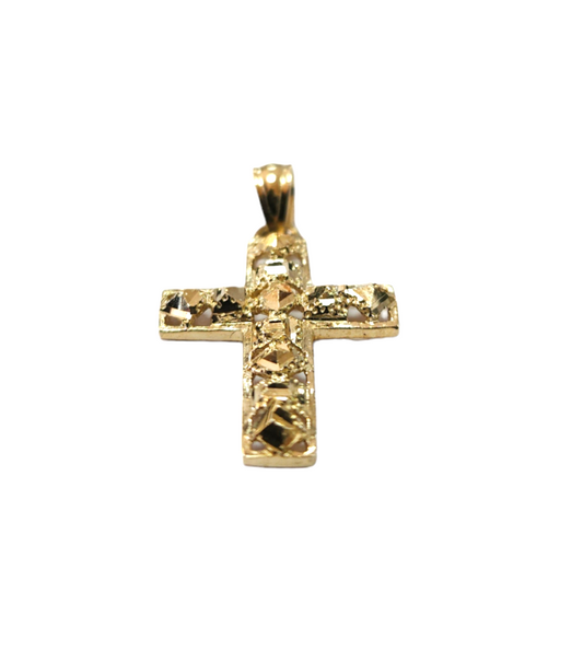 14k Unisex Yellow gold Cross Pendant