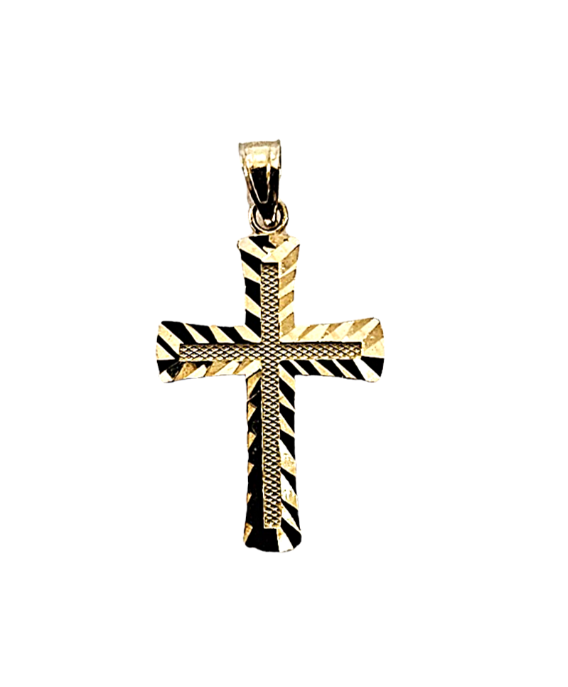 14k Unisex Yellow Gold cross Pendandt