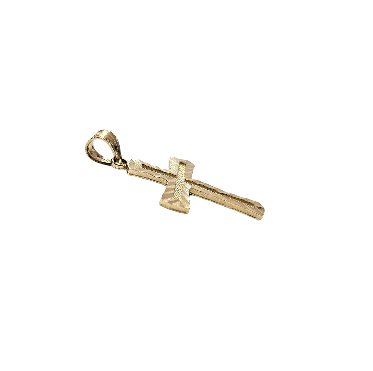 14k Unisex Yellow Gold cross Pendandt