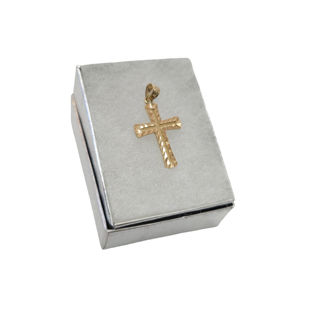 14k Unisex Yellow Gold cross Pendandt