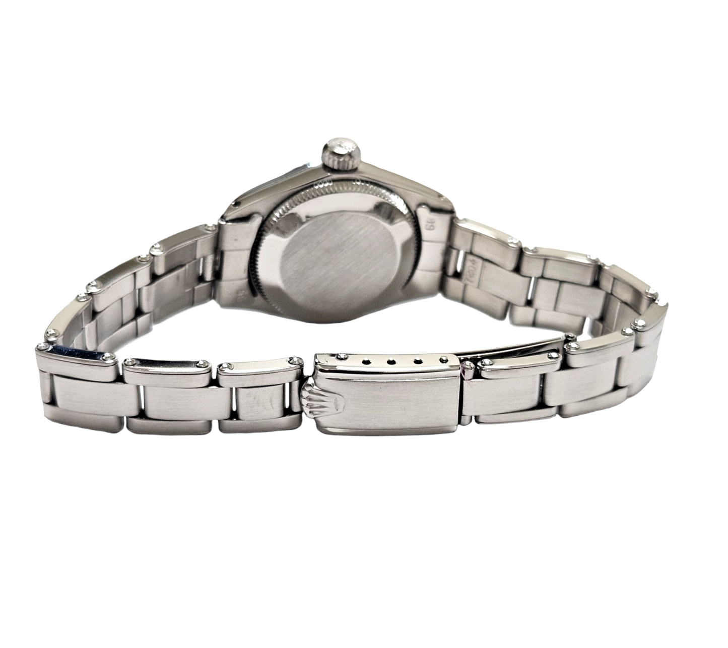 Rolex Ladies 24mm Oyster perpetual 6619 silver diamond steel