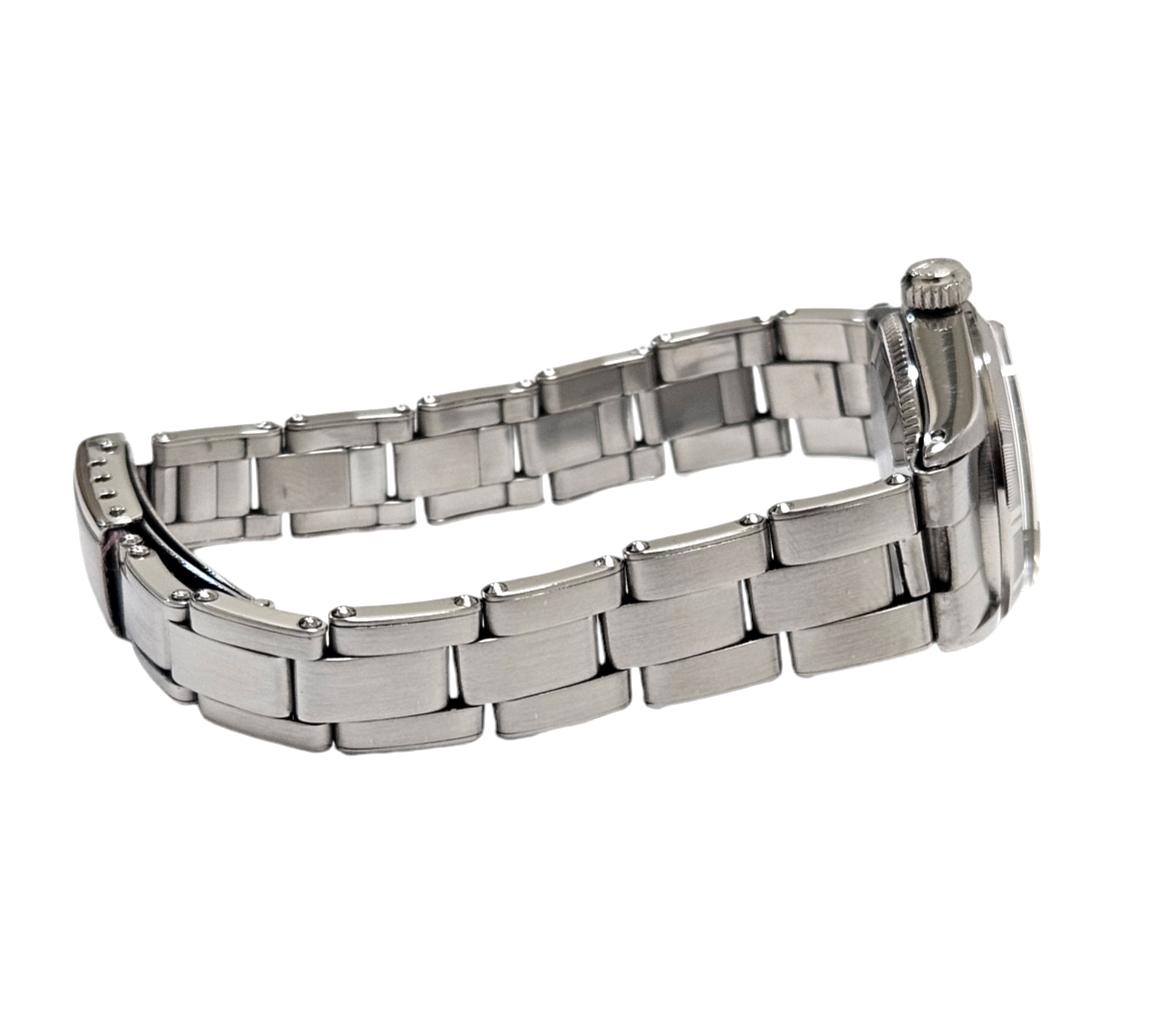 Rolex Ladies 24mm Oyster perpetual 6619 silver diamond steel