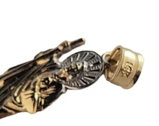 14K Unisex Yellow gold Saint Jude Pendant