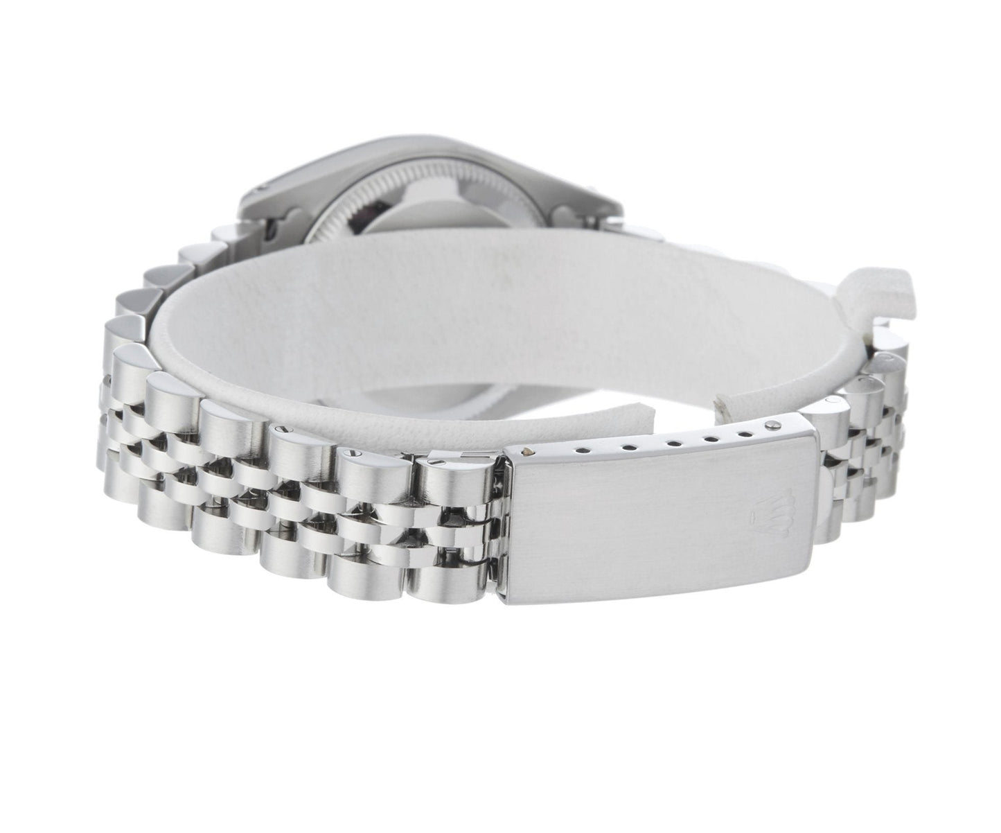 Rolex ladies datejust 69174 (s-s) white stick dial, white gold fluted jubilee - Luxury Diaz