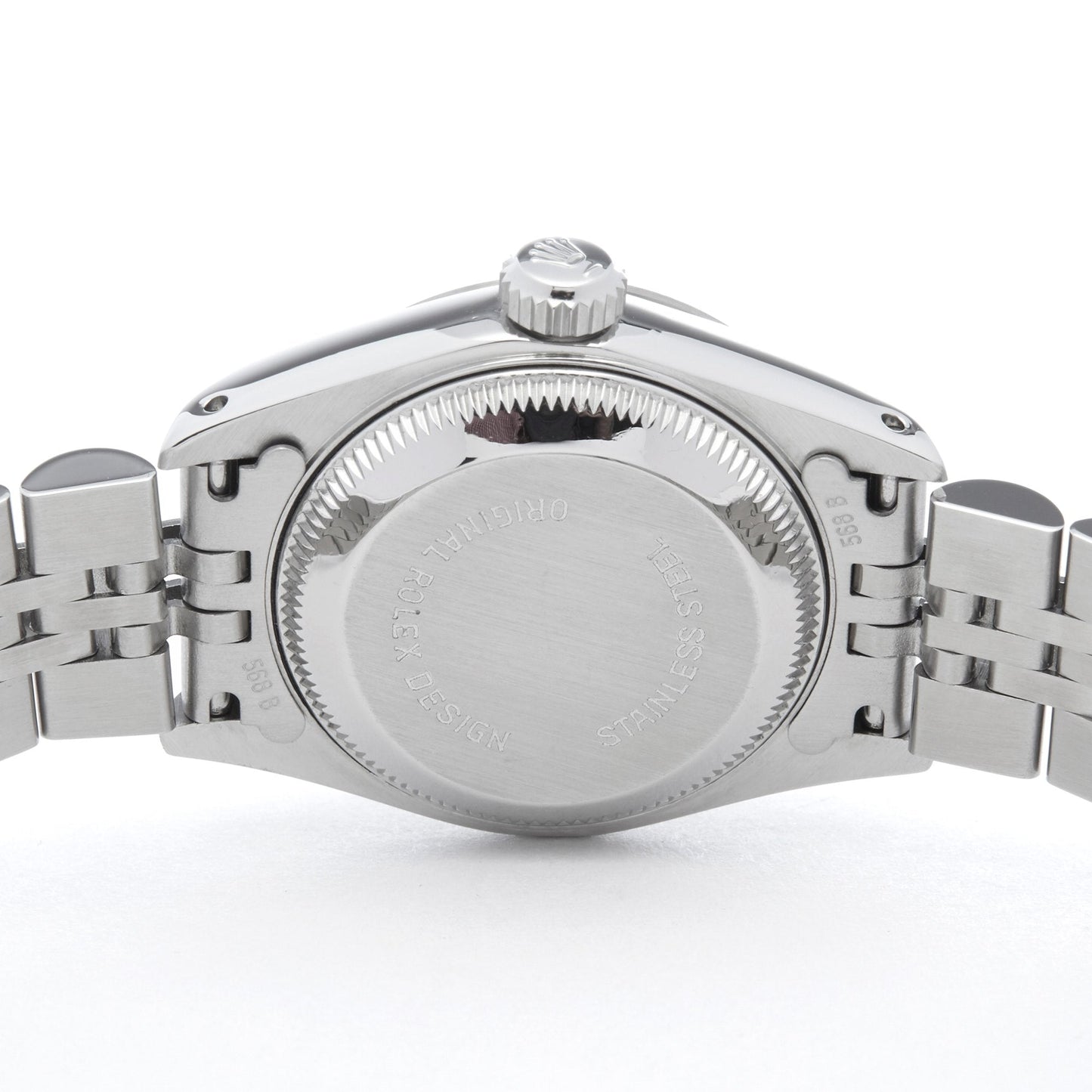 Rolex ladies datejust 69174 (s-s) white stick dial, white gold fluted jubilee - Luxury Diaz