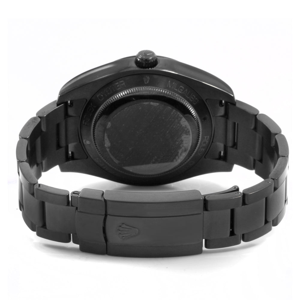 Rolex 40mm Milgauss 116400 Black PVD Green index oyster