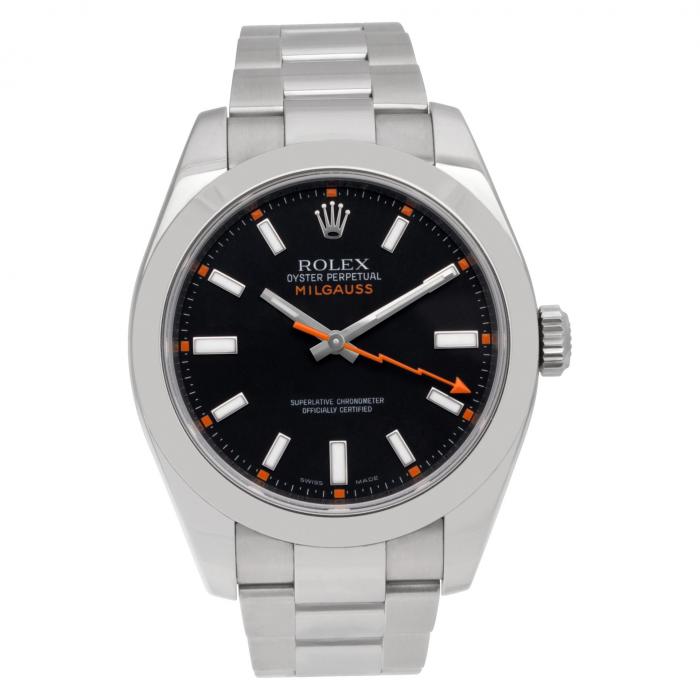 Rolex mens milgauss 116400 (s-s) oyster band - Luxury Diaz