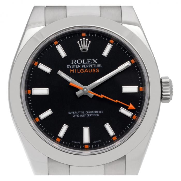 Rolex mens milgauss 116400 (s-s) oyster band - Luxury Diaz