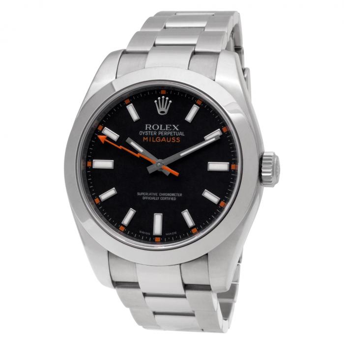 Rolex mens milgauss 116400 (s-s) oyster band - Luxury Diaz