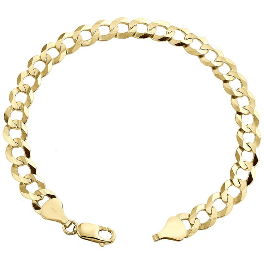 14K Unisex Yellow Gold Curb Link Bracelet