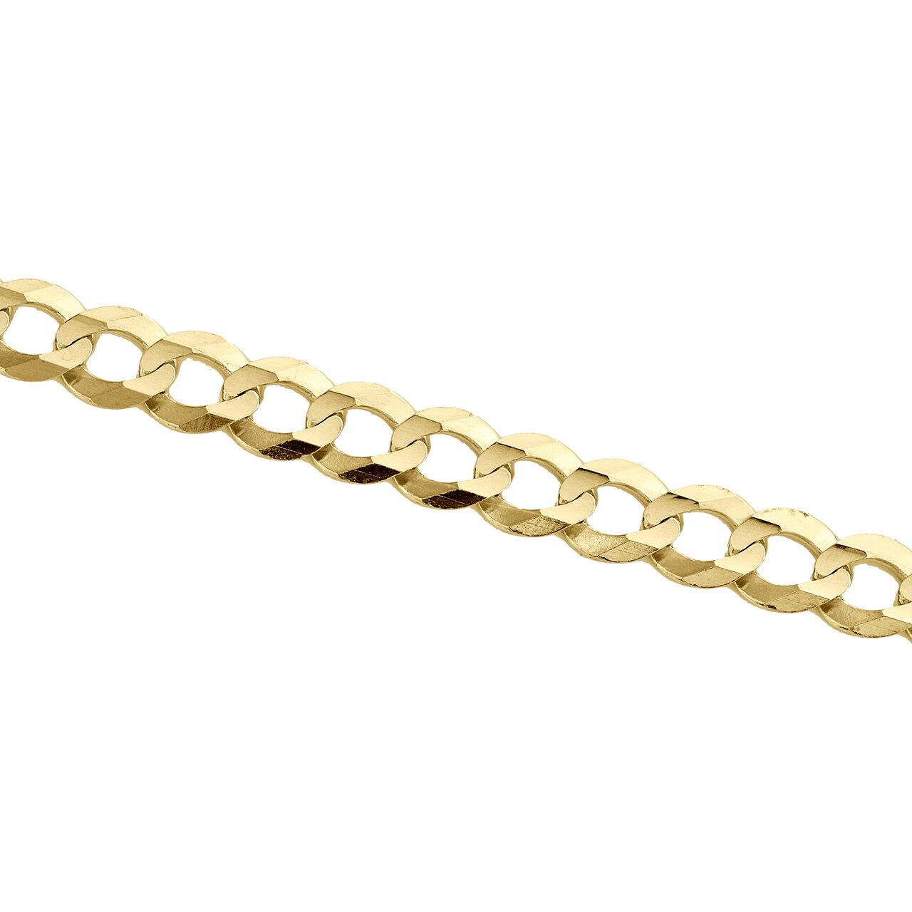 14K Unisex Yellow Gold Curb Link Bracelet