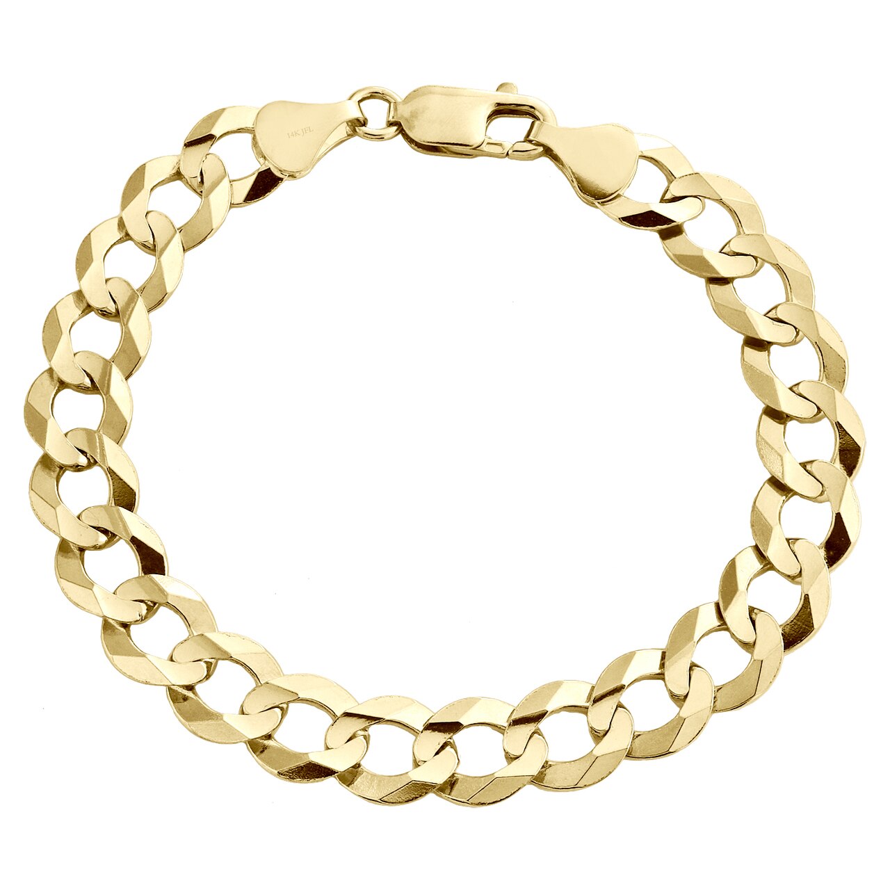 14K Unisex Yellow Gold Curb Link Bracelet