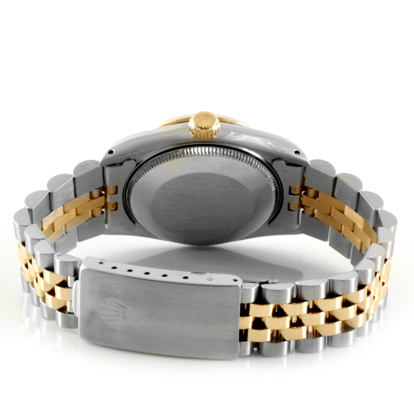 Rolex 36mm Datejust 16233 Black Roman Numeral Fluted Jubilee
