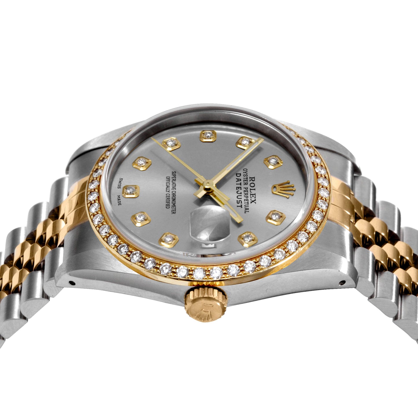 Rolex 36mm Datejust 16013 Silver Diamond Jubilee