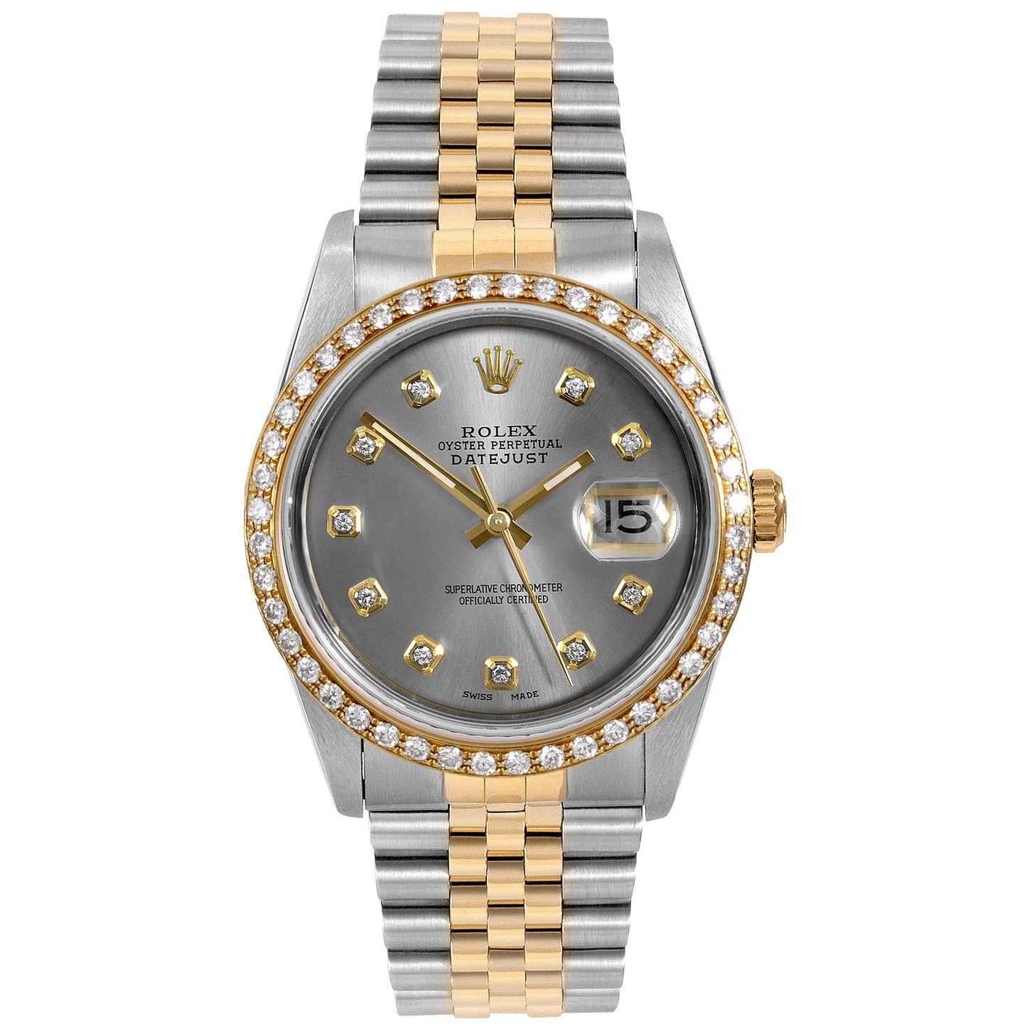 Rolex 36mm Datejust 16013 Silver Diamond Jubilee