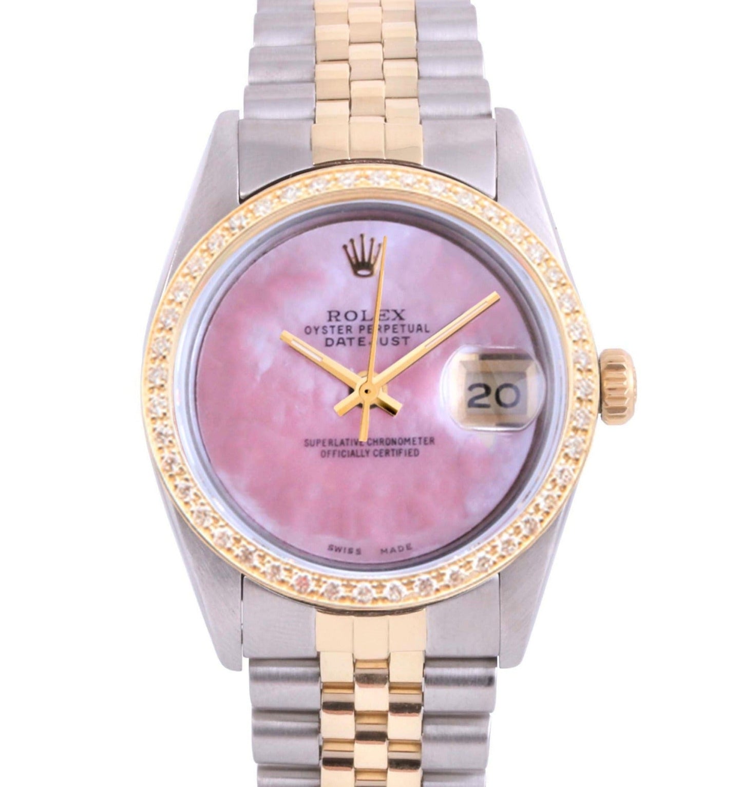 Rolex 36mm Datejust 16013 Pink MOP Diamon Jubilee