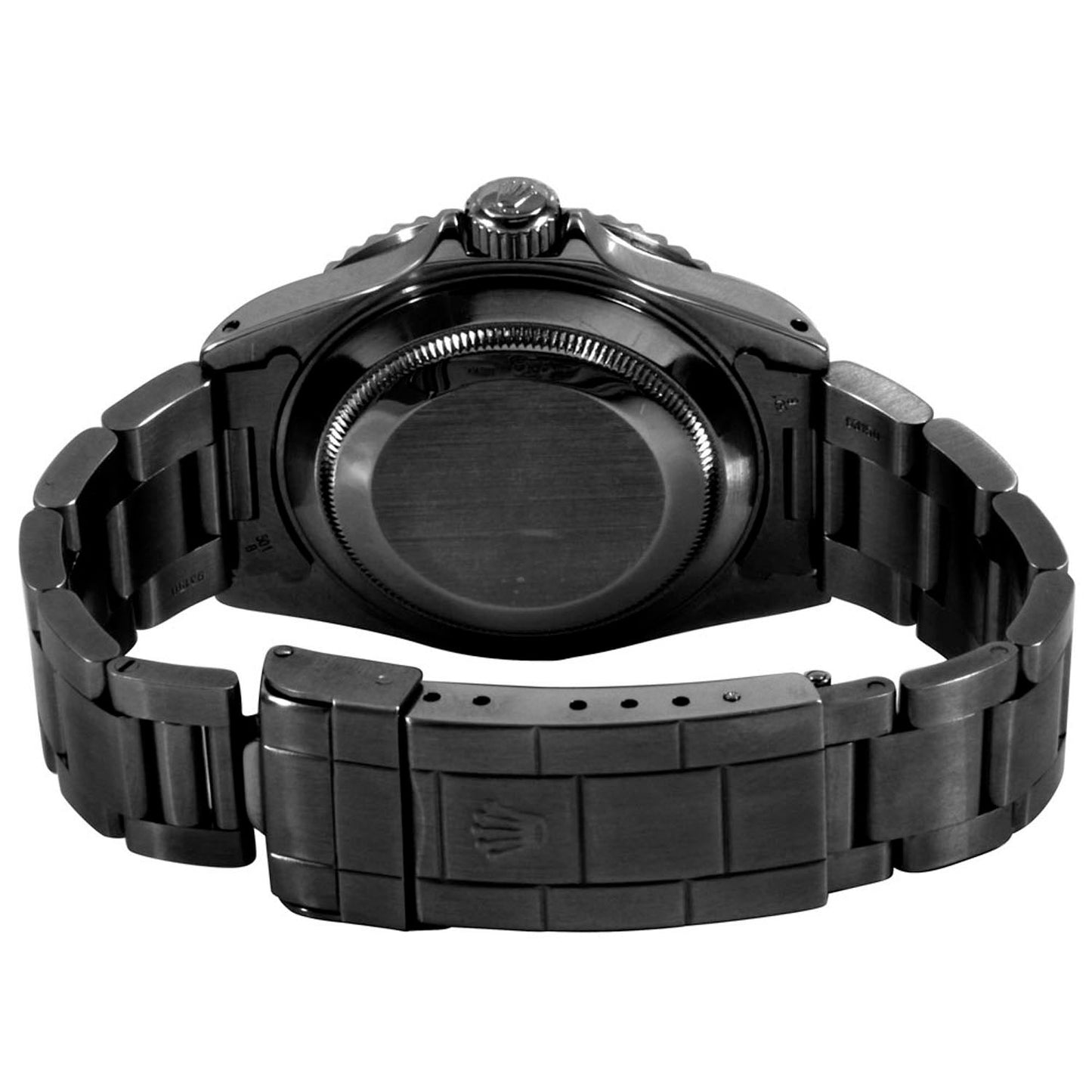 Rolex Mens 40mm Submariner Oyster 16610 Custom Black DLC-PVD Coated