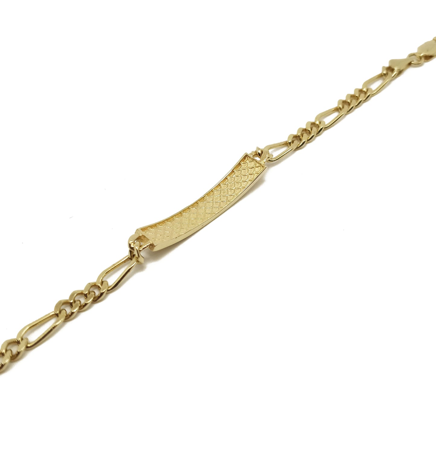 14K Yellow Gold Plate Link Bracelet