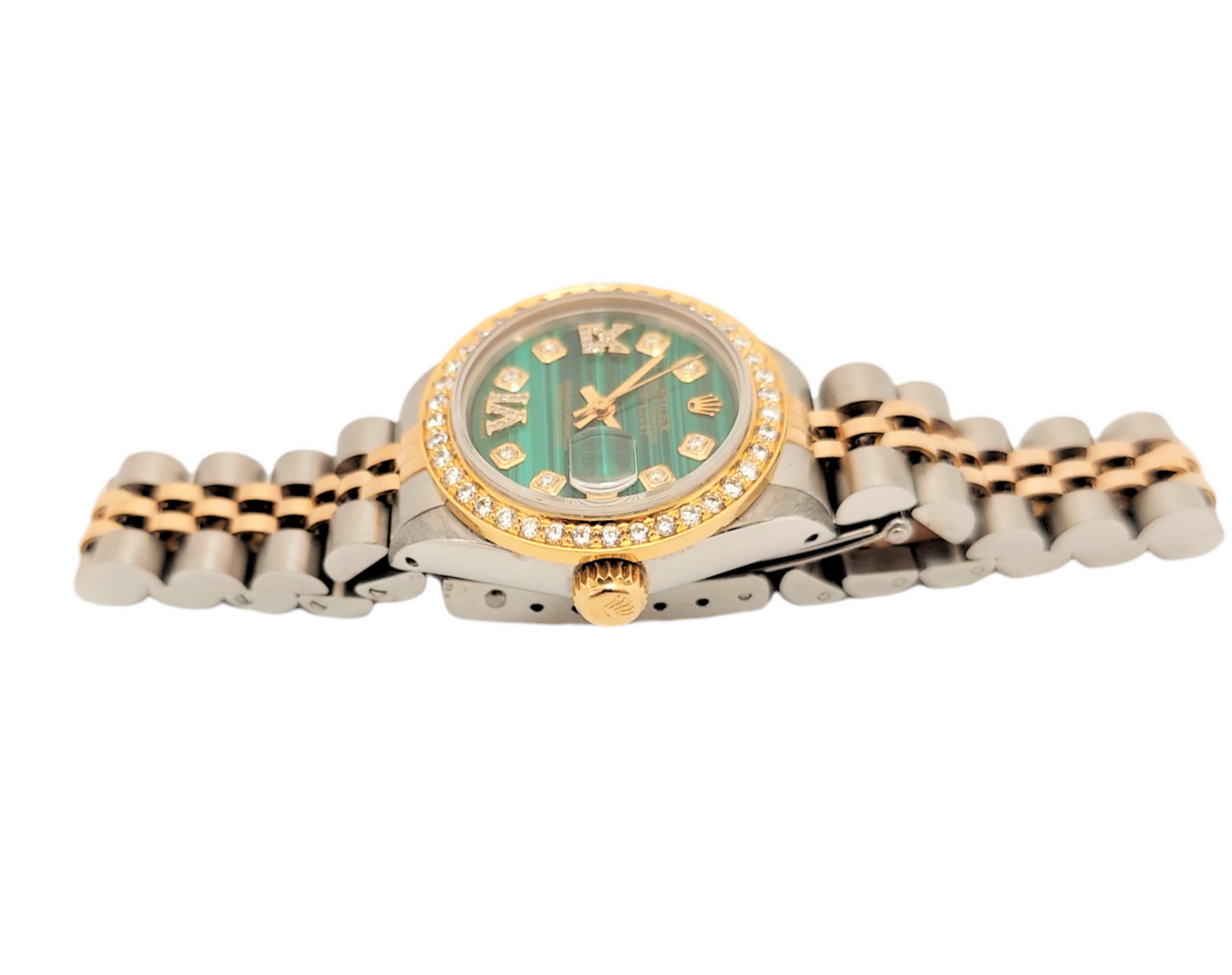 Rolex Ladies Datejust 26mm 6917 Malachite diamond roman jubilee