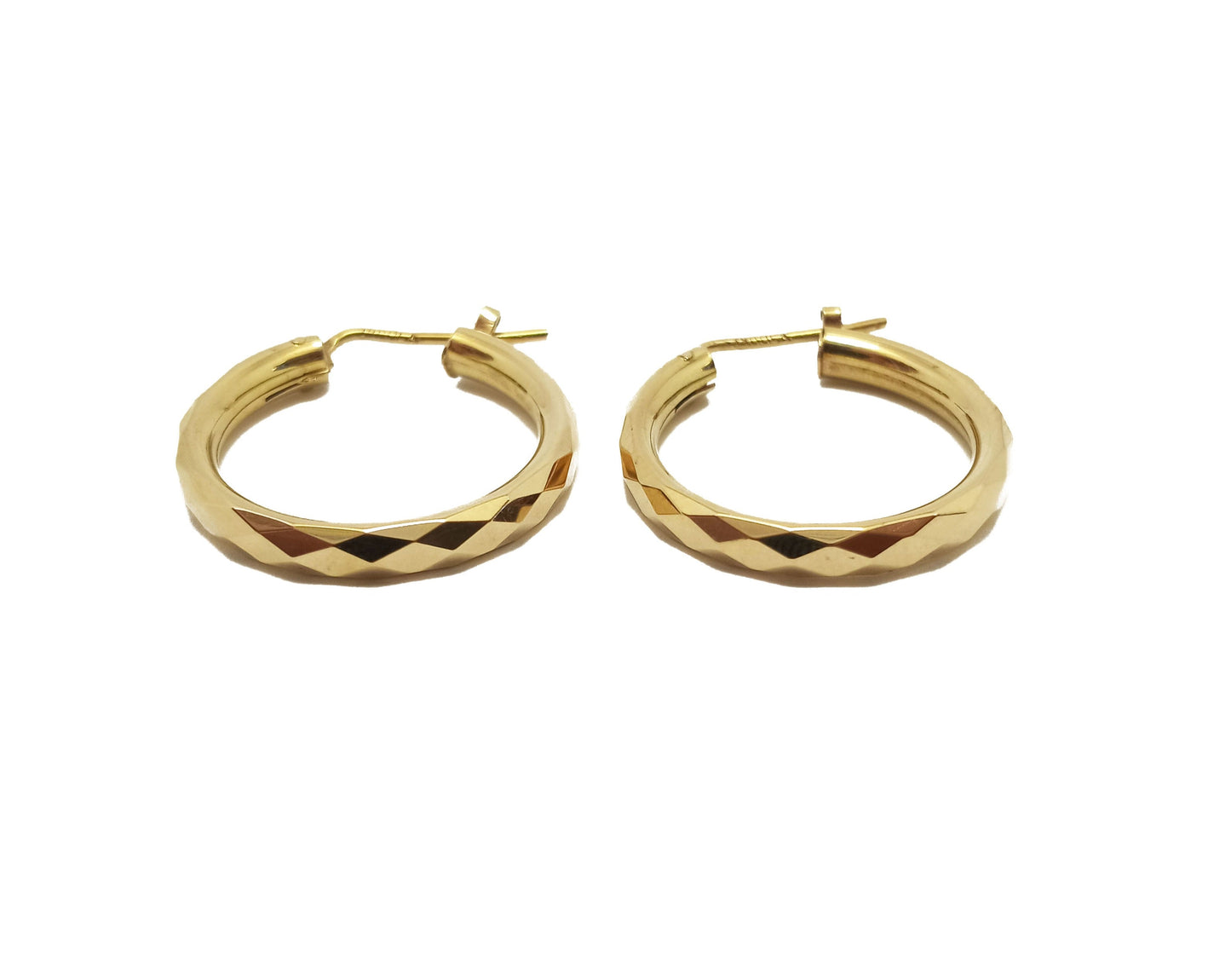 14K Yellow gold hoop earrings