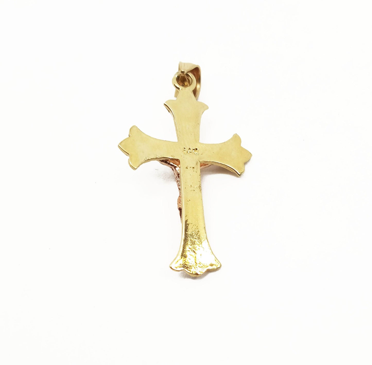 14K Yellow Gold Jesus Cross Pendant