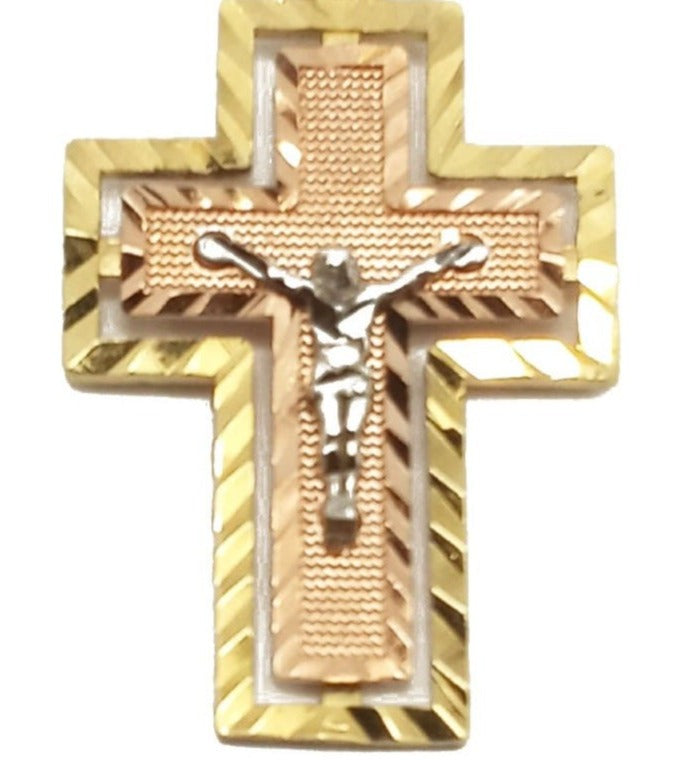 14K Yellow Gold Jesus Cross Pendant
