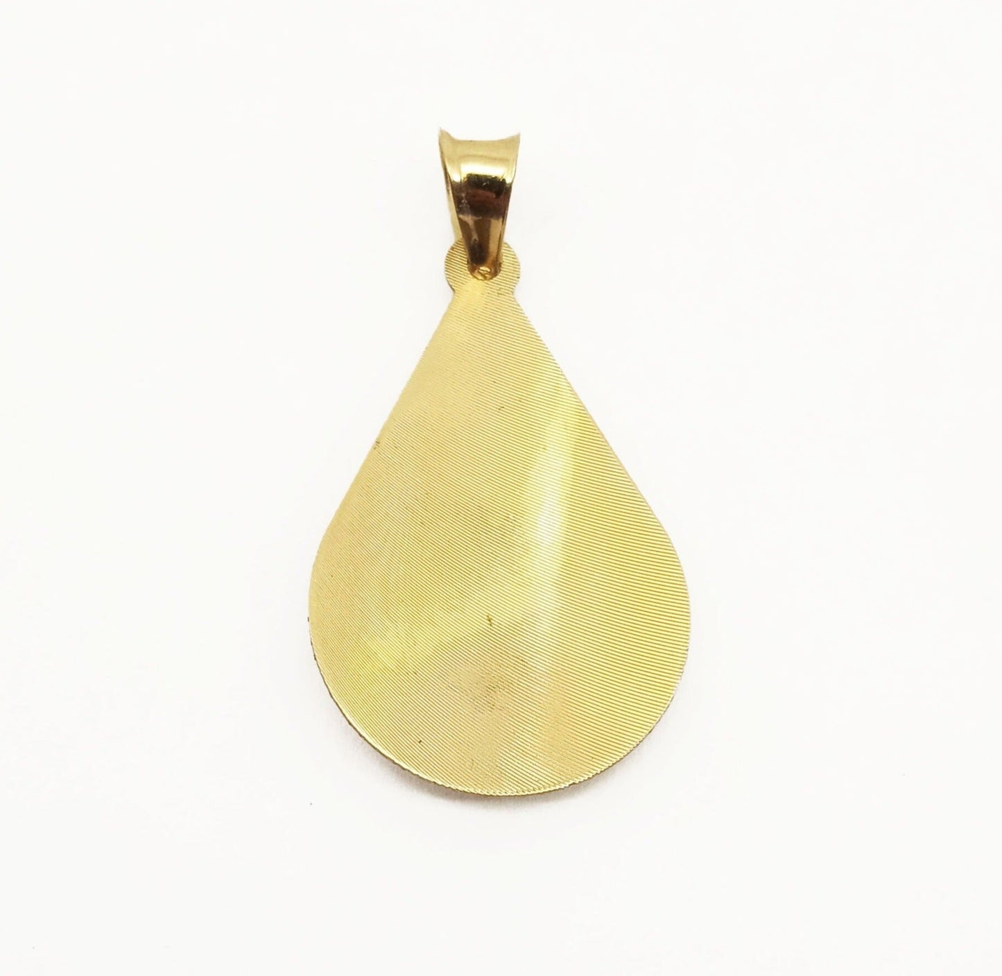 14K Tri-Tone Gold Virgen Pendant