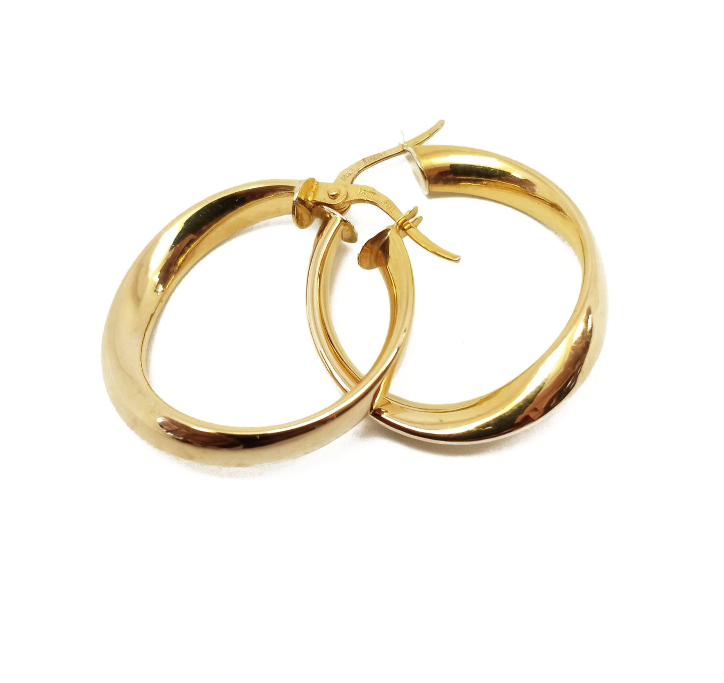 14K Yellow Gold Hoop Earrings
