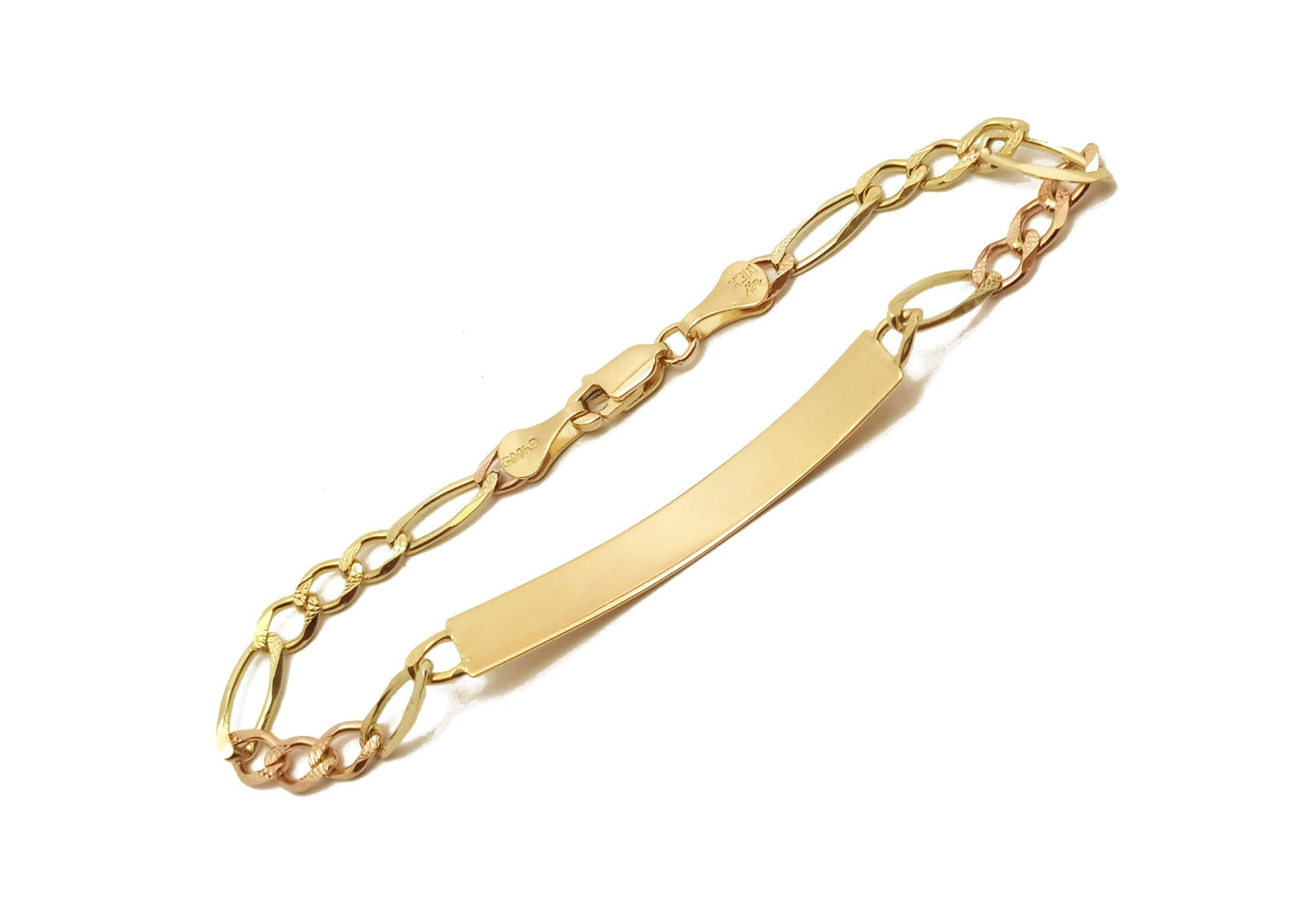 14k Yellow Gold Tri-Tone Plate bracelet