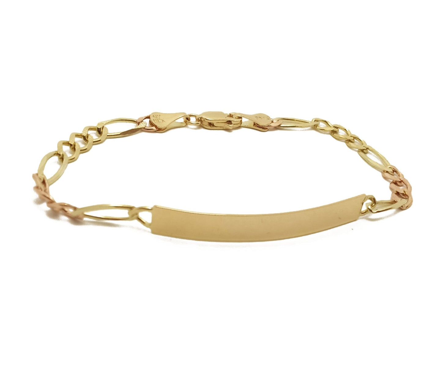 14k Yellow Gold Tri-Tone Plate bracelet