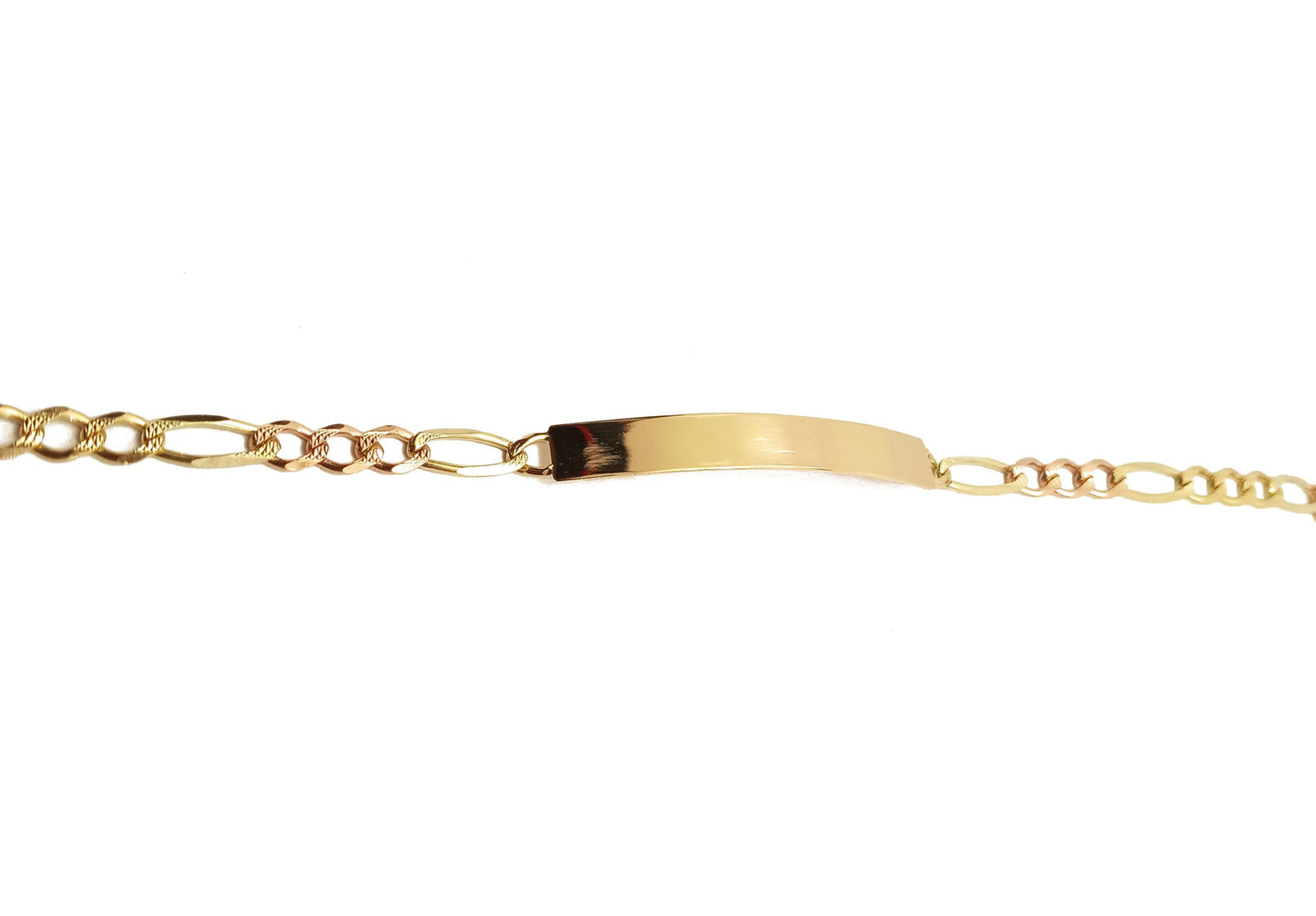 14k Yellow Gold Tri-Tone Plate bracelet