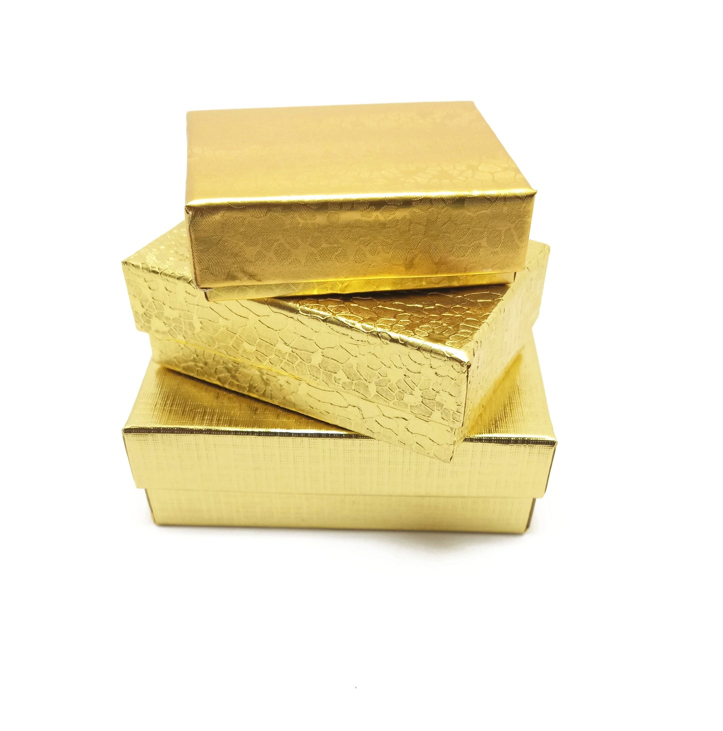 14K Yellow gold square ZC stud earrings