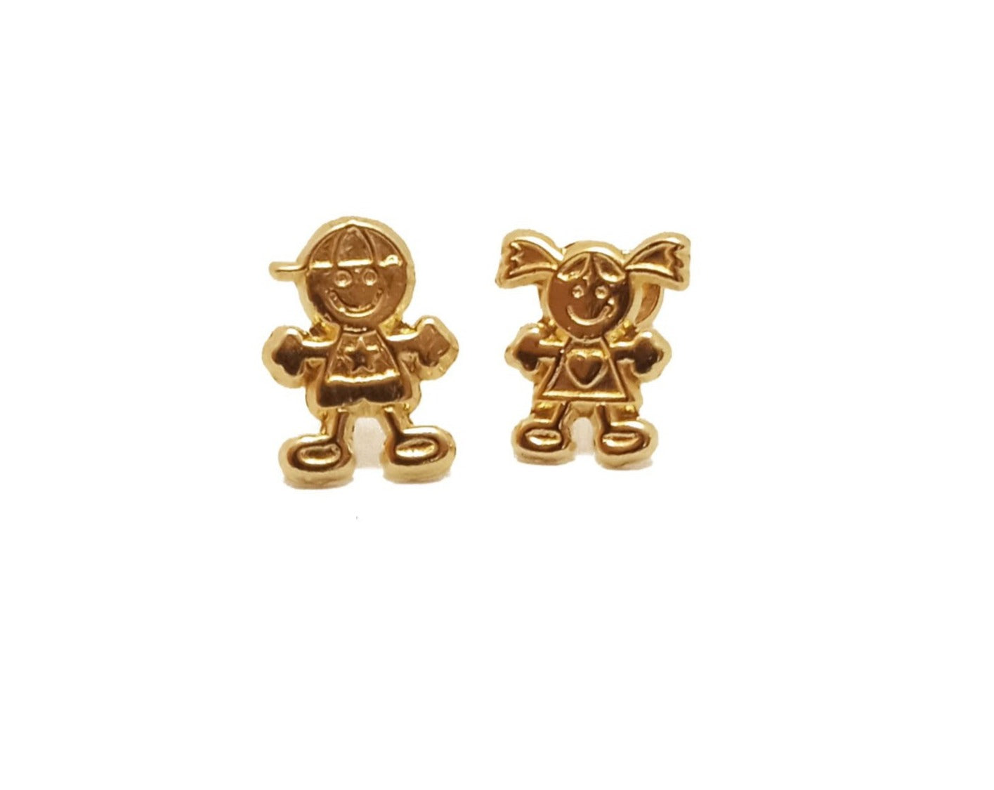 14K Yellow Gold Baby Stud Earrings