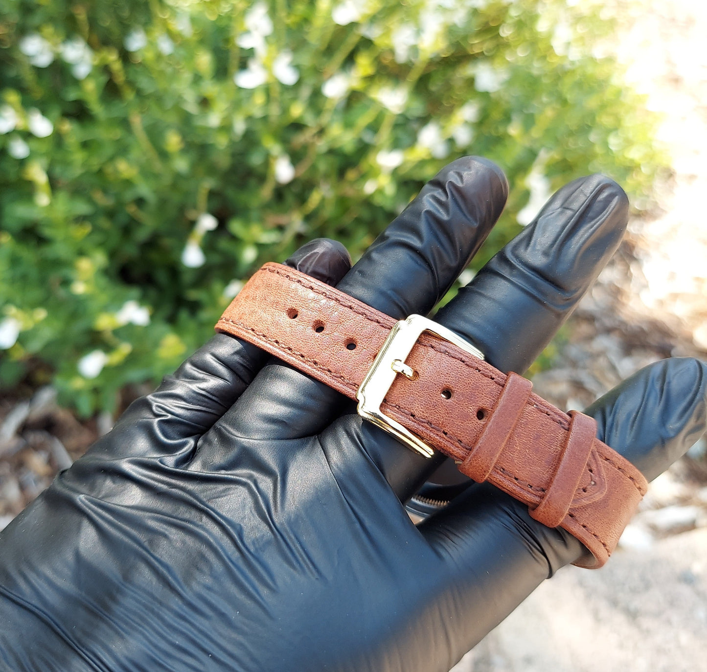 Rolex 36mm Datejust 16233 Roman On Brown Leather