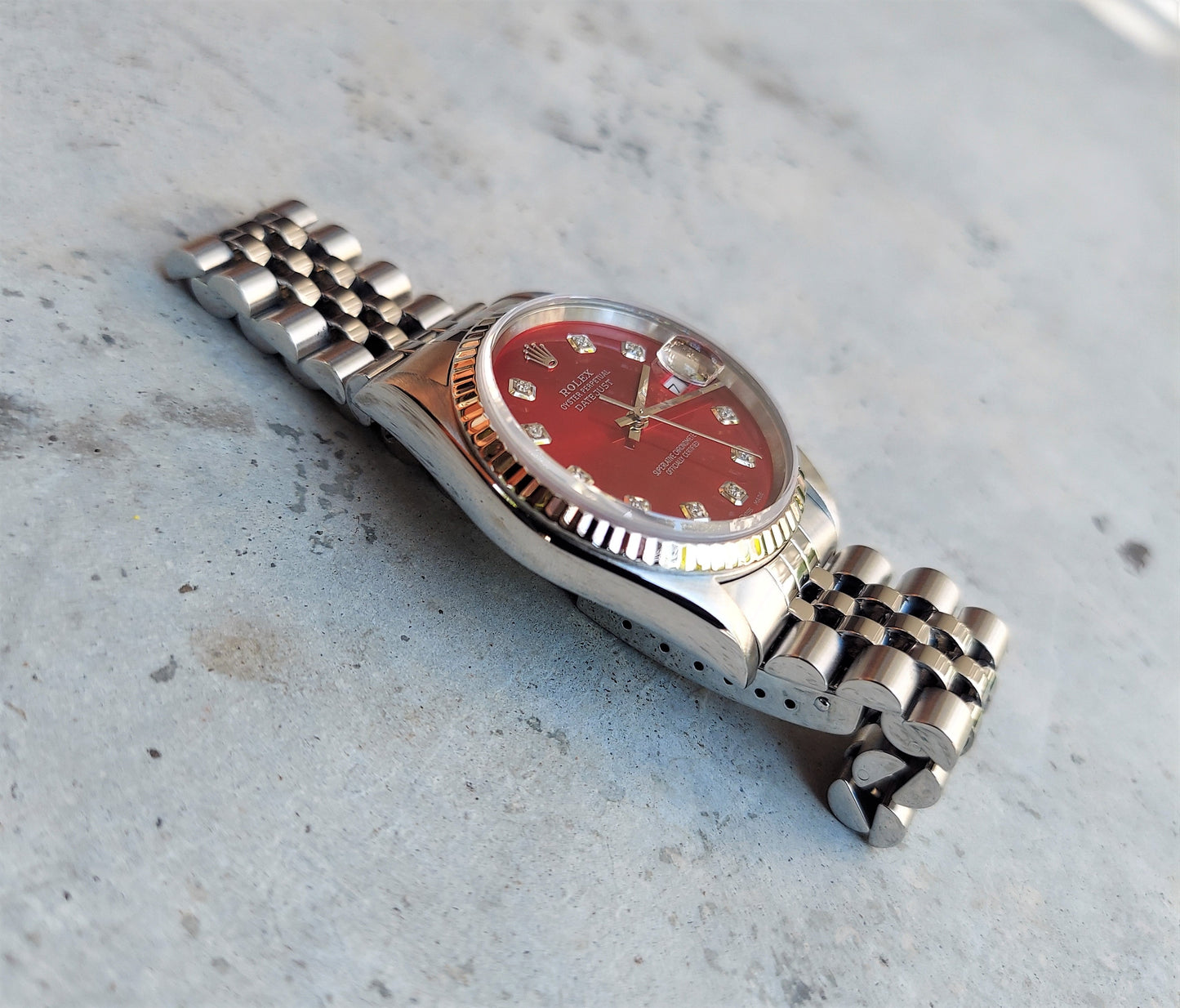 Rolex 36mm Datejust 16234 Red Diamond jubilee