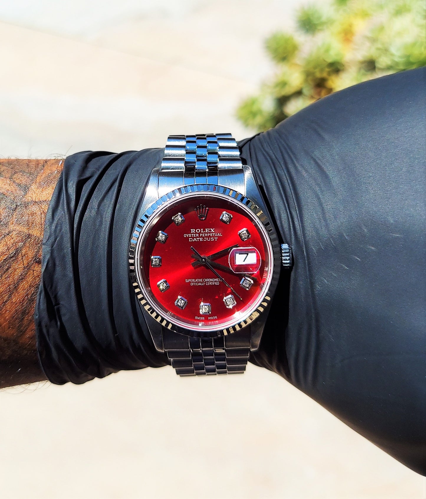 Rolex 36mm Datejust 16234 Red Diamond jubilee