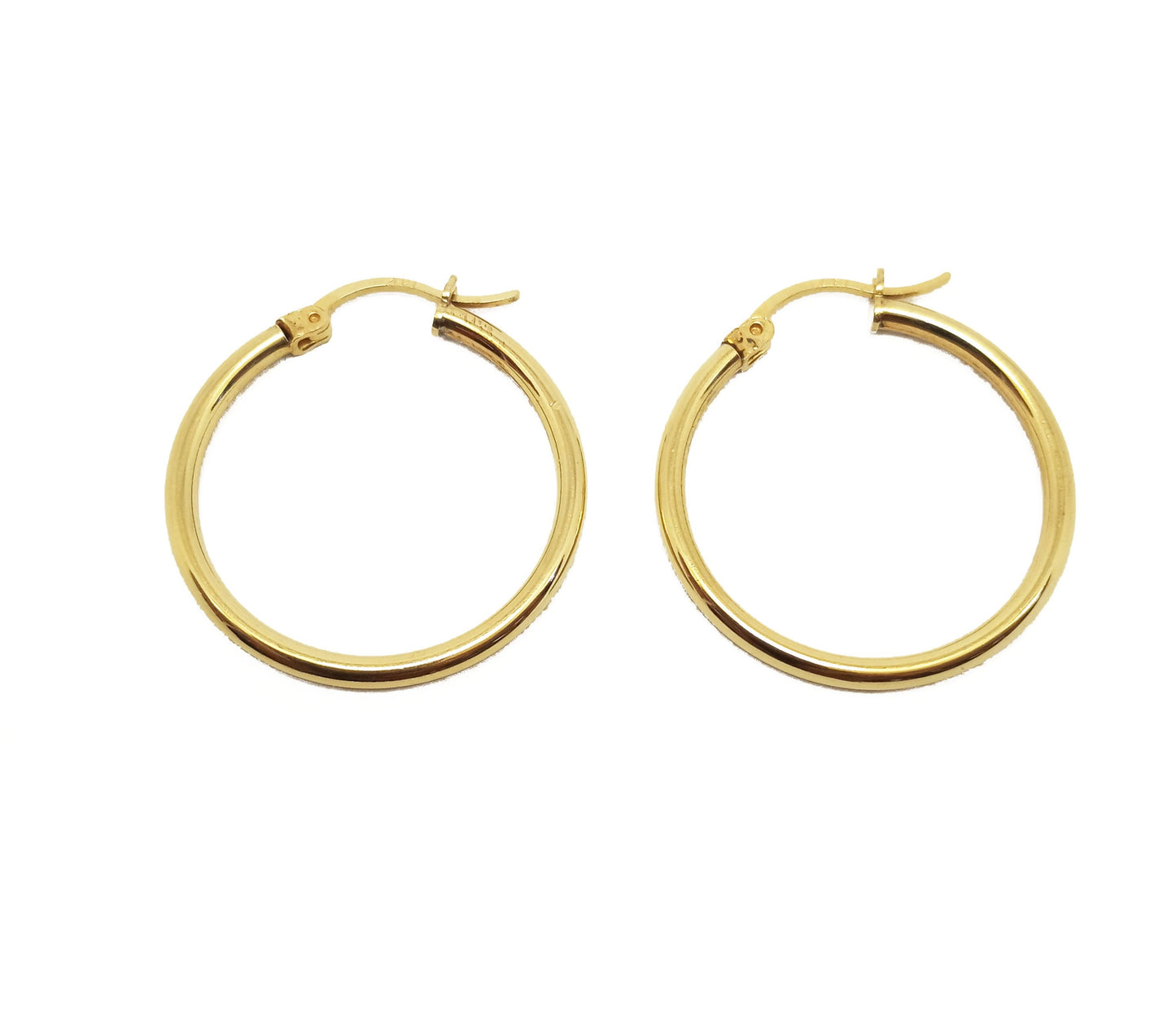 14K Yellow Gold Hoop Earrings