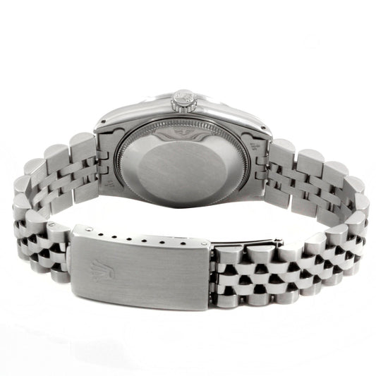 Rolex Ladies 31mm Datejust 68274 Black stick fluted.